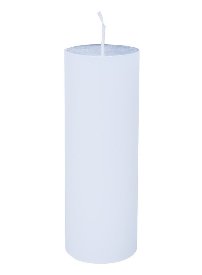 في سي شمعة عمودية بيضاء | احتراق يدوم 10 ساعات | شمعة ديكور بدون دخان للمنزل والصلاة - Image 1